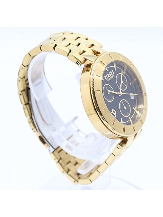 Versace Boxed Logo Chronograph Quartz Black Dial Watch main image 5